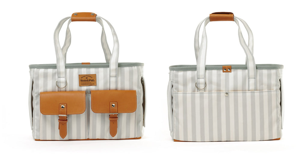 London Stripe Dog Carrier Bag