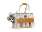 London Stripe Dog Carrier Bag