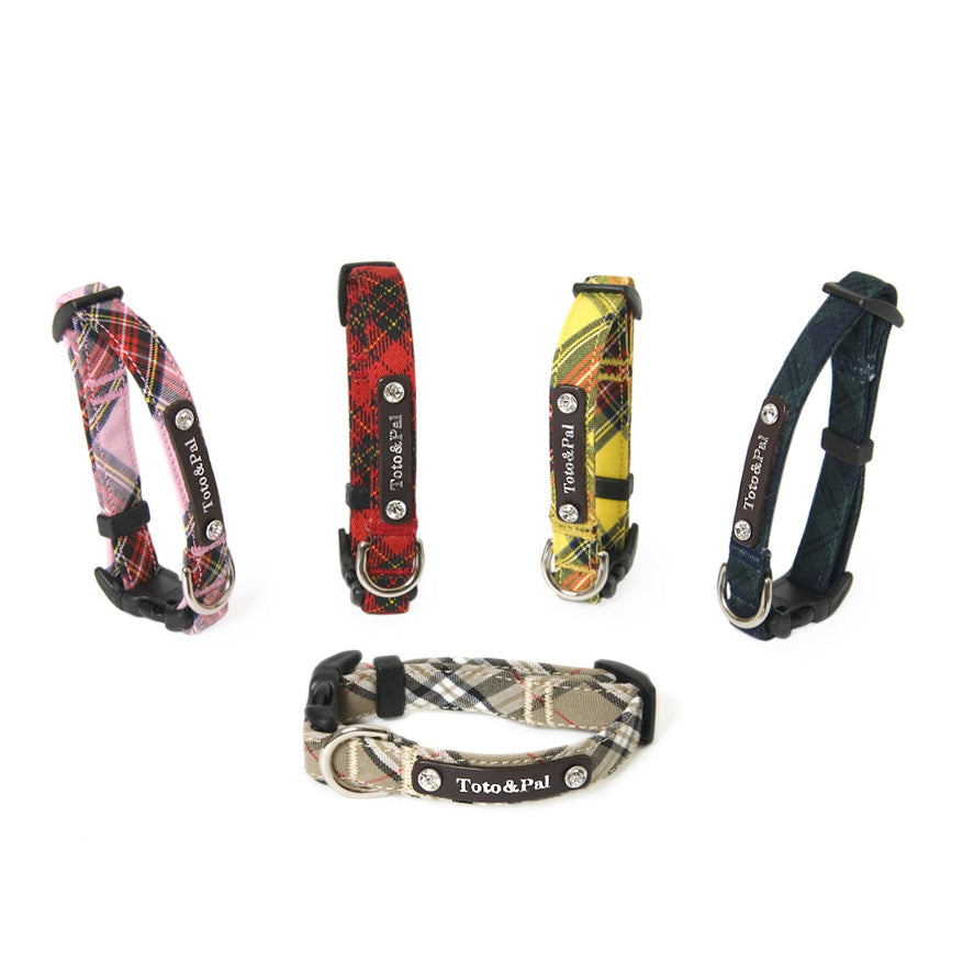 Red Tartan Check Collar